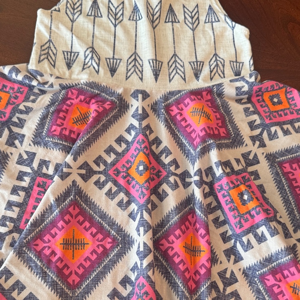 Colorful Geometric Pattern Dress - Picture 4 of 4